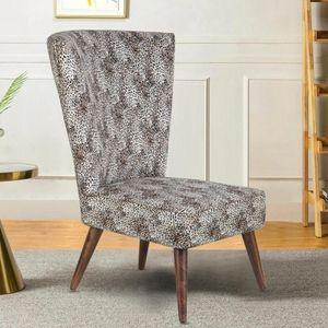Brimson Solid Wood Lounge Chair In Grey Colour