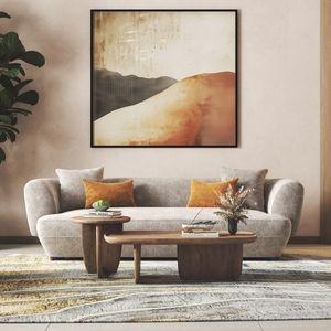 Brie 3 Seater Fabric Sofa In Turtledove Beige
