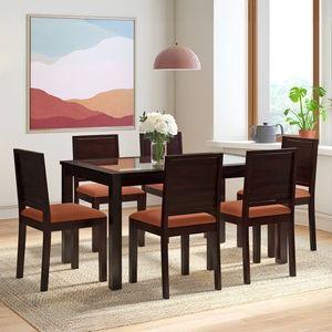 Floyd 6 Seater Dining Table Glass Top With Set Of 6 Oribi Dining Chairs