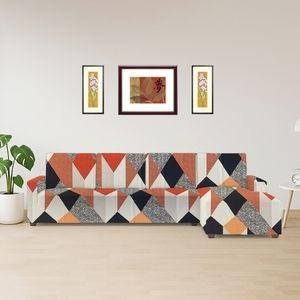 Right Aligned 3 Seater Right Aligned Chaise Multicheck Sofa Cover