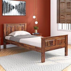 Lipe Non Storage Single Bed In Teak Finish