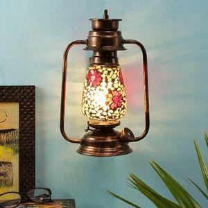 Ida Multicolor Metal Wall Mounted Lantern Lamp