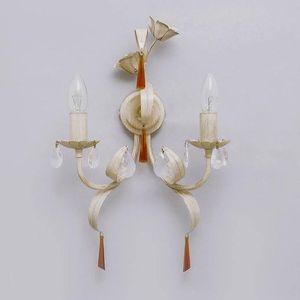 Collier 2 Light Metal and Crystal Wall Light
