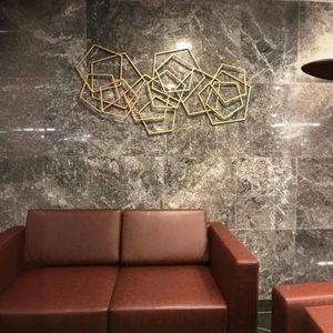 Pentagon Gold Metal Wall Art