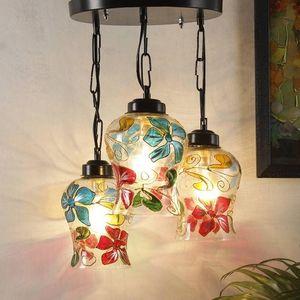 Casey Multicolour Glass Cluster Hanging Light