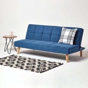 Brower 3 Seater Sofa Cum Bed In Navy Blue Color