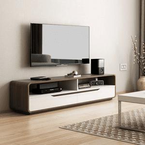 Baltoro Engineering Wood Free Standing TV Unit in White Finish