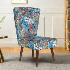 Cristan Solid Wood Lounge Chair In Multicolour