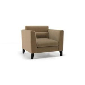Lewis 1 Seater Fabric Sofa in Fawn Velvet Colour