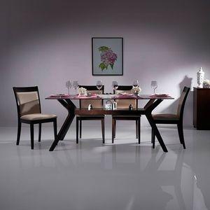 Wesley 6 Seater Dining Table In Dark Walnut Finish