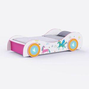 Snowflake Engineered Wood Open Storage Bed in White Colour