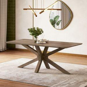Anderson Solid Wood 8 Seater Dining Table In Danish Walnut Finish