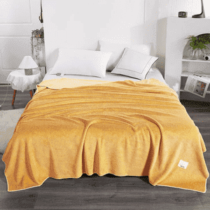 Urban Dream Fashion Waffle Solid Mustard Blanket