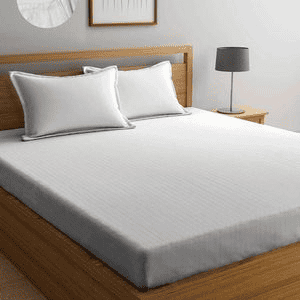 Arrabi PC 1 Double Bedsheet & 2 Pillow Covers - White