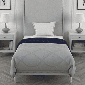 Ekiya 
Navy Blue-Light Grey Solid 250 Gsm Microfiber Single Bed Comforter
