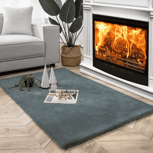 Florence Green Solid Natural Fiber 5x3 Ft Carpet