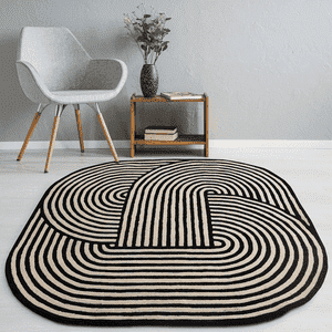 Infinity Rug Black & White