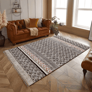 Geometric Cotton Area Rug Bathroom Rugs Kitchen Area Rugs 6x9 FT