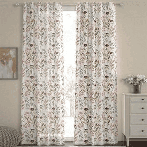 Estelle Multicolor Polyester Sheer 9 ft Long Door Curtain Set of 2