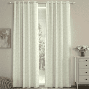 Angelina Off White Polyester Room-Darkening 7 ft Door Curtain Set of 2