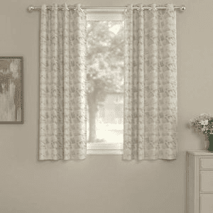 Jim Beige Polyester Room Darkening 5 ft Window Curtain Set of 2