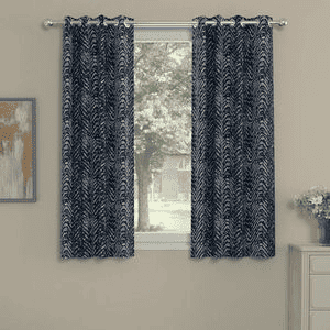 Disney Navy Blue Polyester Room Darkening 5 ft Window Curtain Set of 2