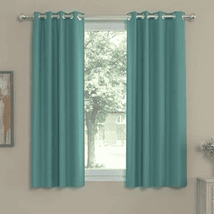 Braxton Mint Green Polyester Blackout 5 ft Window Curtain Set of 2