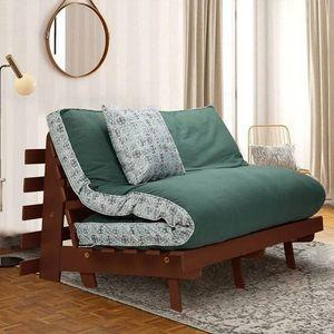 Ellis Futon - Green- Brown