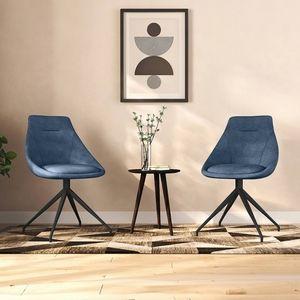 Doris Fabric Accent Chair in Blue Colour