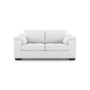 Trissino 2 Seater Premium Italian Leather Sofa In Polaris