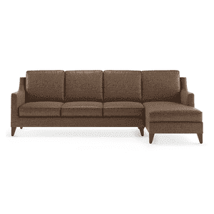 Abbey Sectional Sofa (Colour : Mocha, Cushion : Hard, Seater : Right Aligned 3 Seater + Right Aligned Chaise)