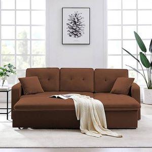Universe Solid Wood Sofa cum Bed in Brown