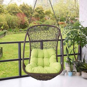 Calabah Swing Chair With Long Chain (Green, Brown Finish)