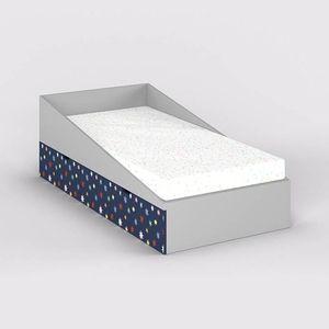 Ramp Up Engineered Wood Drawer Storage Bed in White Colour