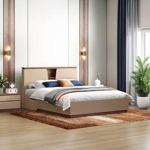 Sydney King Size Hydraulic Bed In Beige High Gloss Finish