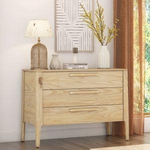 Faye Solid Wood Chest Of Drawers In Natural White Ash Finish