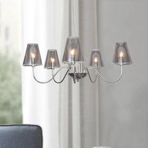 Yearby 5-Light Sputnik Glass Shade chandelier