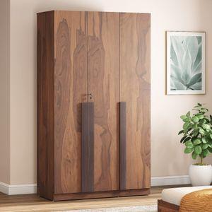 Rodrigues 3 Door Wardrobe in Sheesham Paper Finish