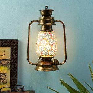 Gwendolyn Multicolor Metal Wall Mounted Lantern Lamp