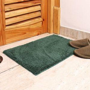 Lia Green Solid Natural Fiber 24x16 inches Anti-Skid Bath Mat