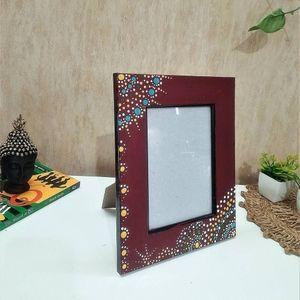 Maroon Mandala Photo Frame