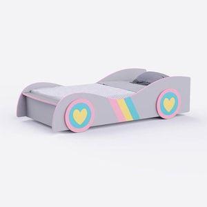 Gum Engineered Wood Open Storage Bed in Grey Colour