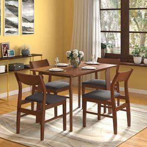 Augusta 4 Seater Dining Table In Dark Walnut Finish