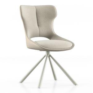 Tulip Swivel Dining Chair In Cream Colour