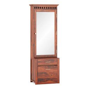 Fidora Dressing Table With Stool In Honey Finish