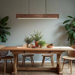 Artline 48 Brown Solid Wood Single Hanging Light