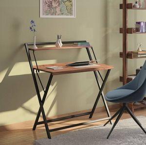 Bruno Solid Wood Study Table in Teak Finish