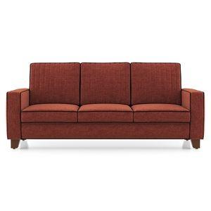 Apollo Neo High Back Sofa (Colour : Dark Coral, Seating Capacity : 3 Seater, Cushion Type : Hard, Back Height : High Back)