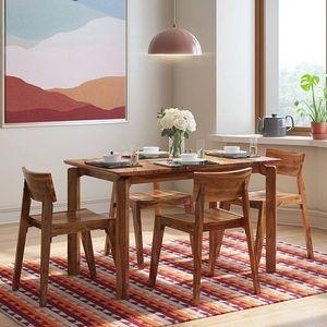 Catria - Gordon 4 Seater Dining Table Set (Finish- Teak)