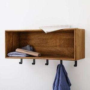 WOODENMOOD Rectangular Wall Rack